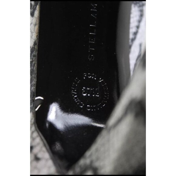 Stella McCartney gray snake print canvas stiletto heels.  Sz 37.5 - Picture 5 of 10
